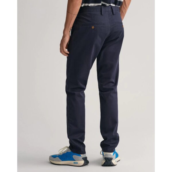 Ανδρική Παντελόνι Gant Chino Slim Twill 1505221 Μπλε - Image 3