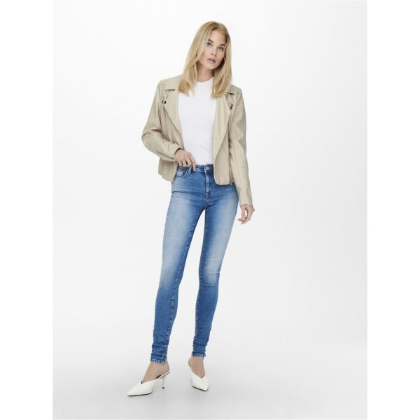 Γυναικείο μπουφάν δερματίνη εκρού ONLY 15153079 - Image 4