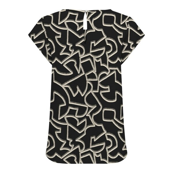 ΓΥΝΑΙΚΕΙΑ ΜΠΛΟΥΖΑ ΜΑΥΡΗ ΜΕ ΣΧΕΔΙΑ ΚΟΝΤΟΜΑΝΙΚΗ ONLY ONLNOVA LIFE VIS S/S TOP AOP 15222174 - Image 2