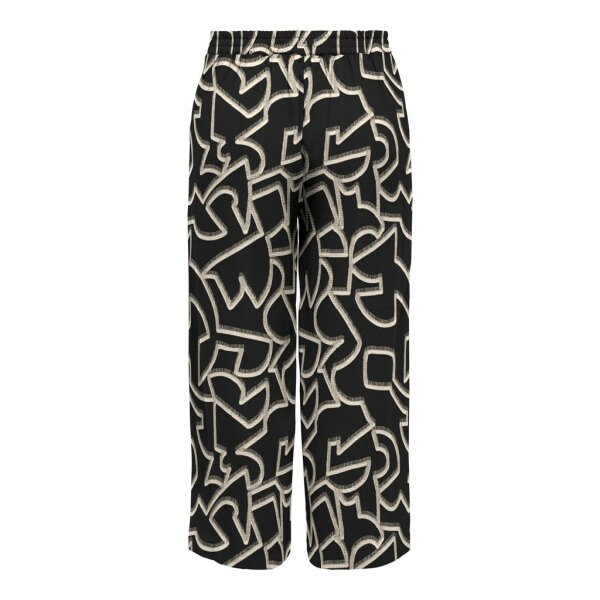 ΓΥΝΑΙΚΕΙΑ ΠΑΝΤΕΛΟΝΑ ΜΑΥΡΗ ΜΕ ΣΧΕΔΙΑ ONLY ONLNOVA LIFE VIS CROP PALAZZO PANT AOP 15222225 - Image 2