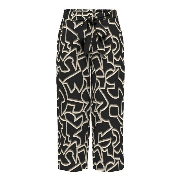 ΓΥΝΑΙΚΕΙΑ ΠΑΝΤΕΛΟΝΑ ΜΑΥΡΗ ΜΕ ΣΧΕΔΙΑ ONLY ONLNOVA LIFE VIS CROP PALAZZO PANT AOP 15222225 - Image 1