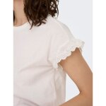 ΓΥΝΑΙΚΕΙΑ ΜΠΛΟΥΖΑ ΛΕΥΚΗ ΚΟΝΤΟΜΑΝΙΚΗ ONLY ONLIRIS S/S EMB TOP JRS 15255618 - Image 5