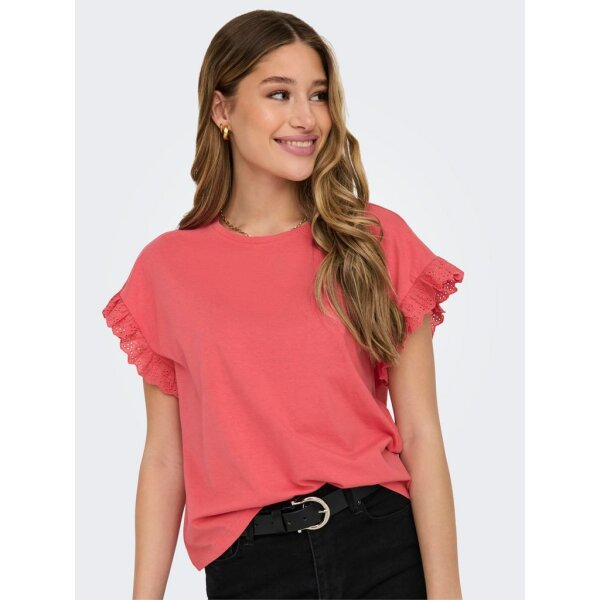 ΓΥΝΑΙΚΕΙΑ ΜΠΛΟΥΖΑ ΚΟΡΑΛΙ ΚΟΝΤΟΜΑΝΙΚΗ ONLY ONLIRIS S/S EMB TOP JRS 15255618 - Image 4