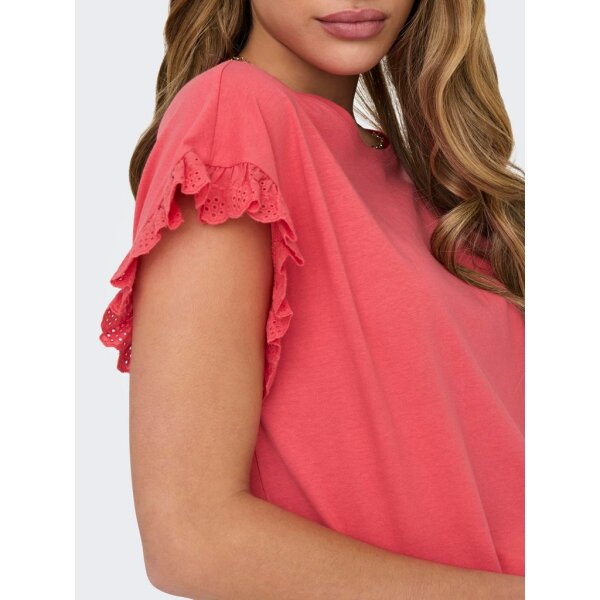 ΓΥΝΑΙΚΕΙΑ ΜΠΛΟΥΖΑ ΚΟΡΑΛΙ ΚΟΝΤΟΜΑΝΙΚΗ ONLY ONLIRIS S/S EMB TOP JRS 15255618 - Image 5