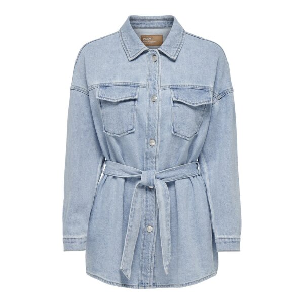 15282286_4115415_front ΓΥΝΑΙΚΕΙΟ ΤΖΙΝ ΜΠΟΥΦΑΝ ΜΑΚΡΥ ΜΕ ΖΩΝΗ ONLY ONLSOPHIA LS SHIRT DNM JACKET GUA687 15282286 - Image 1