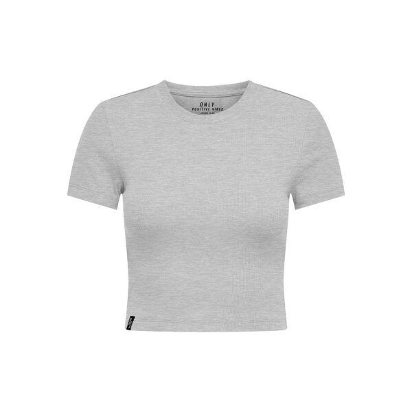 ΓΥΝΑΙΚΕΙΟ ΜΠΛΟΥΖΑΚΙ ΓΚΡΙ ONLY ONLBETTY S/S O-NECK SHORT TOP CC JRS 15311891 - Image 5