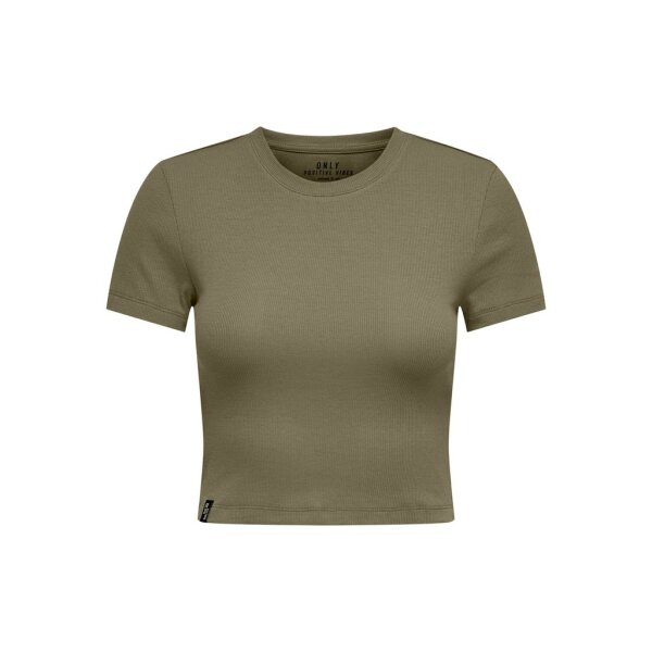 ΓΥΝΑΙΚΕΙΟ ΜΠΛΟΥΖΑΚΙ ΧΑΚΙ ONLY ONLBETTY S/S O-NECK SHORT TOP CC JRS 15311891 - Image 1