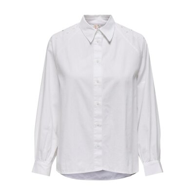 Γυναικείο πουκάμισο λευκό ONLY ONLDIVISION GAGA HIGHLOW SHIRT WVN 15314345