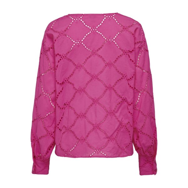 ΓΥΝΑΙΚΕΙΑ ΜΠΛΟΥΖΑ ΦΟΥΞΙΑ ΜΑΚΡΥΜΑΝΙΚΗ ONLY ONLDORA GELLAR LS V-NECK EMB TOP WVN 15314546 - Image 2