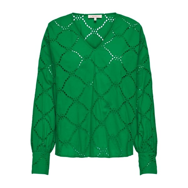 15314546_4490660_front ΓΥΝΑΙΚΕΙΑ ΜΠΛΟΥΖΑ ΠΡΑΣΙΝΗ ΜΑΚΡΥΜΑΝΙΚΗ ONLY ONLDORA GELLAR LS V-NECK EMB TOP WVN 15314546 - Image 1