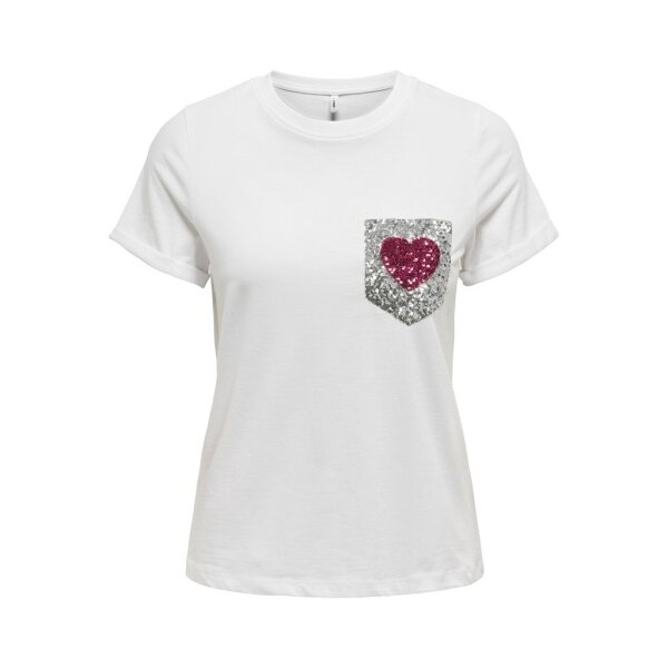 15315355_4422467_front ΓΥΝΑΙΚΕΙΑ ΜΠΛΟΥΖΑ ΛΕΥΚΗ ΜΕ ΣΤΡΑΣ ΚΟΝΤΟΜΑΝΙΚΗ ONLY ONLNINKA LIFE S/S TEE POCKET TOP 15315355 - Image 1