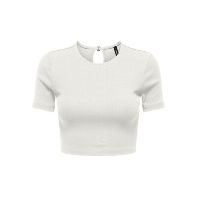 ΓΥΝΑΙΚΕΙΑ ΜΠΛΟΥΖΑ CROPTOP ΛΕΥΚΗ ΚΟΝΤΟΜΑΝΙΚΗ ONLY ONLRENE S/S OPEN BACK HEART TOP JRS 15315362
