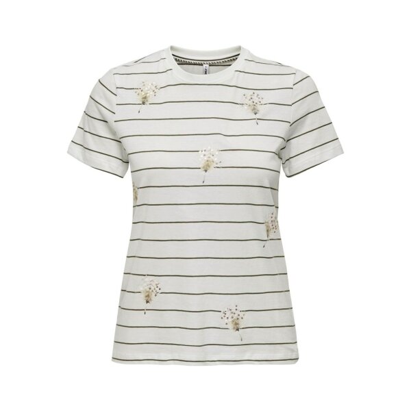 15316706_4436661_front ΓΥΝΑΙΚΕΙΑ ΜΠΛΟΥΖΑ ΛΕΥΚΗ ΡΙΓΕ ΚΟΝΤΟΜΑΝΙΚΗ ONLY ONLKITA LIFE REG S/S FEATHERS TOP JRS 15316706 - Image 1