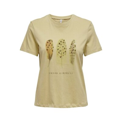ΓΥΝΑΙΚΕΙΑ ΜΠΛΟΥΖΑ ΧΑΚΙ ΚΟΝΤΟΜΑΝΙΚΗ ONLY ONLKITA LIFE REG S/S FEATHERS TOP JRS 15316706