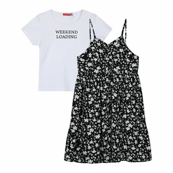 ΠΑΙΔΙΚΟ ΦΟΡΕΜΑ FLORAL ΜΑΥΡΟ ΚΟΡΙΤΣΙ ENERGIERS 16-224215-7 - Image 1