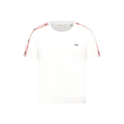 Ανδρική Μπλούζα GANT SHOULDER TAPE SS 2015046 Λευκό