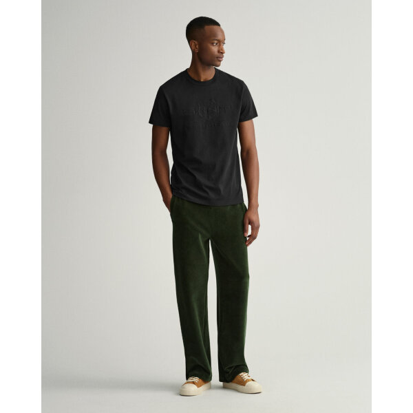 Ανδρική Μπλούζα GANT REG TONAL SHIELD SS 2003140 Μαύρο - Image 4