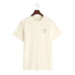 Ανδρική Μπλούζα GANT LOGO SCRIPT SS 2033017 Εκρού