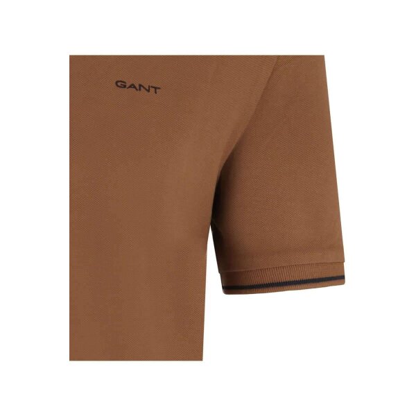 Ανδρική Μπλούζα GANT POLO TIPPING SS PIQUE 2062034 Καφέ - Image 3