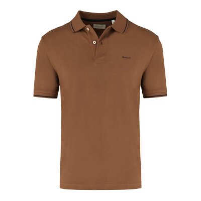 Ανδρική Μπλούζα GANT POLO TIPPING SS PIQUE 2062034 Καφέ