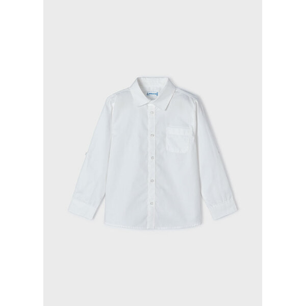 24-00140-039-L-4 ΠΟΥΚΑΜΙΣΟ ΜΑΚΡΥΜΑΝΙΚΟ ΛΕΥΚΟ  ΑΓΟΡΙ MAYORAL 24-00140-039 - Image 3