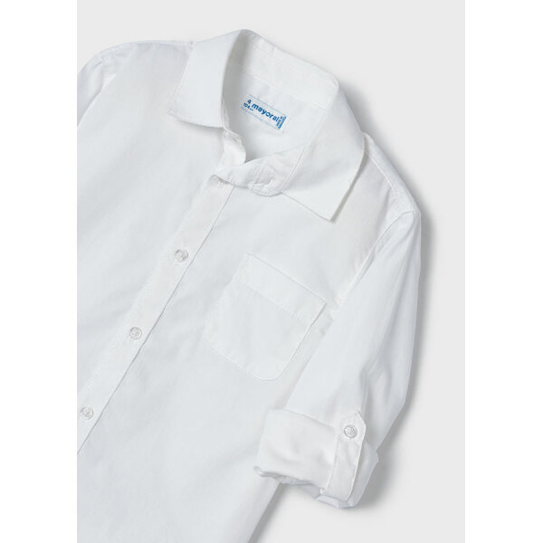 24-00140-039-L-6 ΠΟΥΚΑΜΙΣΟ ΜΑΚΡΥΜΑΝΙΚΟ ΛΕΥΚΟ  ΑΓΟΡΙ MAYORAL 24-00140-039 - Image 5