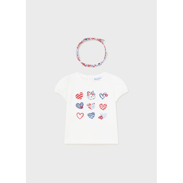 ΜΠΛΟΥΖΑ ΚΟΝΤΟΜΑΝΙΚΗ ΜΕ ΣΤΕΚΑ ΛΕΥΚΗ ΚΟΡΙΤΣΙ  MAYORAL  24-01007-048 - Image 1