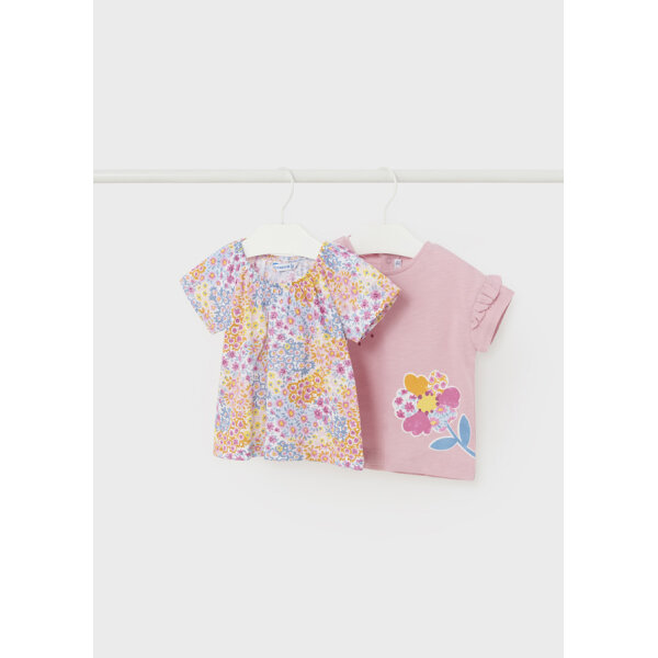 24-01008-061-L-4 ΣΕΤ ΔΥΟ ΜΠΛΟΥΖΕΣ ΡΟΖ FLORAL ΚΟΡΙΤΣΙ  MAYORAL  24-01008-061 - Image 1