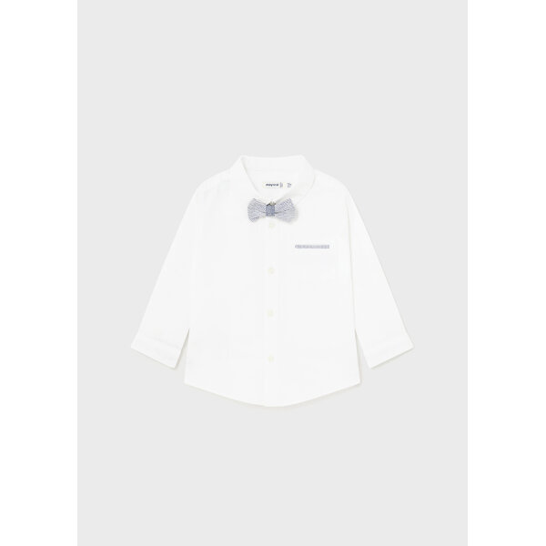 24-01116-010-L-4 ΠΟΥΚΑΜΙΣΟ ΜΑΚΡΥΜΑΝΙΚΟ ΜΕ ΠΑΠΙΓΙΟΝ ΛΕΥΚΟ ΑΓΟΡΙ MAYORAL 24-01116-010 - Image 1