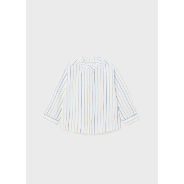 24-01117-094-L-4 ΠΑΙΔΙΚΟ ΠΟΥΚΑΜΙΣΟ  ΛΙΝΟ ΜΑΟ ΜΕ ΡΙΓΑ  ΑΓΟΡΙ ΜΠΛΕ MAYORAL 24-01117-094 - Image 1