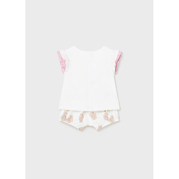 Σετ μακό με σορτσάκι 4 τεμάχια ροζ Mayoral 24-01611-061 - Image 5