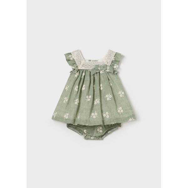 Φόρεμα κεντητό πράσινο Mayoral 24-01827-036 - Image 1