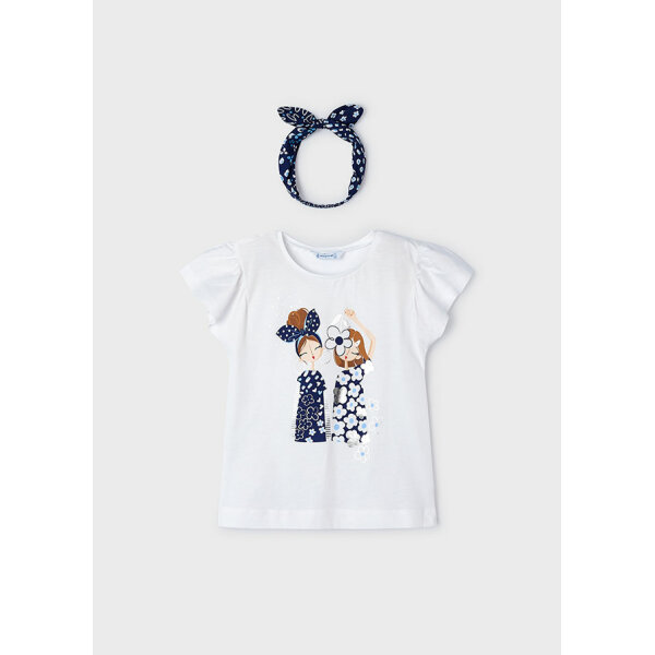 24-03089-041-L-4 ΚΟΝΤΟΜΑΝΙΚΗ ΜΠΛΟΥΖΑ ΜΕ ΚΟΡΔΕΛΑ ΛΕΥΚΗ ΚΟΡΙΤΣΙ MAYORAL 24-03089-041 - Image 1