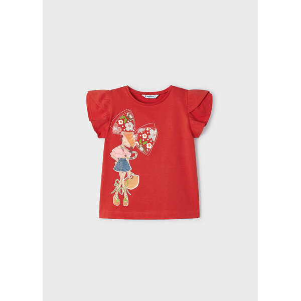 ΚΟΝΤΟΜΑΝΙΚΗ ΜΠΛΟΥΖΑ ΚΟΚΚΙΝΗ   ΚΟΡΙΤΣΙ MAYORAL 24-03091-058 - Image 1