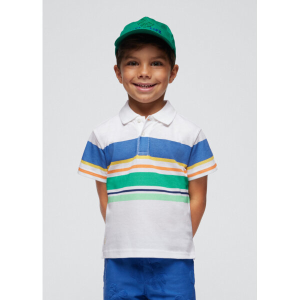 24-03104-076-L-3 ΜΠΛΟΥΖΑ ΚΟΝΤΟΜΑΝΙΚΗ ΠΟΛΟ ΜΕ ΡΙΓΕΣ ΛΕΥΚΟ ΑΓΟΡΙ MAYORAL 24-03104-076 - Image 1