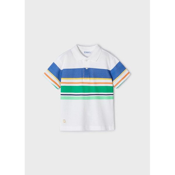 ΜΠΛΟΥΖΑ ΚΟΝΤΟΜΑΝΙΚΗ ΠΟΛΟ ΜΕ ΡΙΓΕΣ ΛΕΥΚΟ ΑΓΟΡΙ MAYORAL 24-03104-076 - Image 3