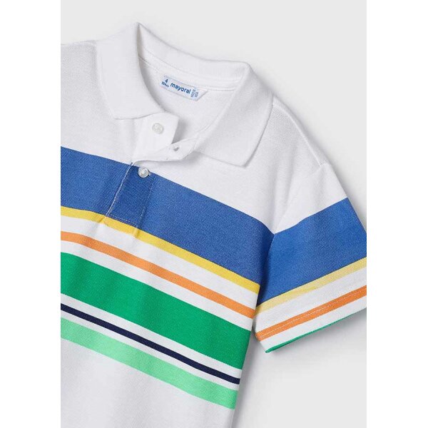 ΜΠΛΟΥΖΑ ΚΟΝΤΟΜΑΝΙΚΗ ΠΟΛΟ ΜΕ ΡΙΓΕΣ ΛΕΥΚΟ ΑΓΟΡΙ MAYORAL 24-03104-076 - Image 4