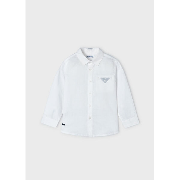 ΠΟΥΚΑΜΙΣΟ ΜΑΚΡΥΜΑΝΙΚΟ  ΛΙΝΟ ΛΕΥΚΟ  ΑΓΟΡΙ MAYORAL 24-03122-067 - Image 3