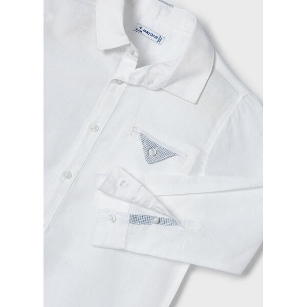 ΠΟΥΚΑΜΙΣΟ ΜΑΚΡΥΜΑΝΙΚΟ  ΛΙΝΟ ΛΕΥΚΟ  ΑΓΟΡΙ MAYORAL 24-03122-067 - Image 4