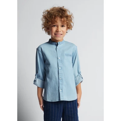 ΠΟΥΚΑΜΙΣΟ ΜΑΚΡΥΜΑΝΙΚΟ ΜΠΛΕ ΜΑΟ ΓΙΑΚΑ ΑΓΟΡΙ MAYORAL 24-03125-005