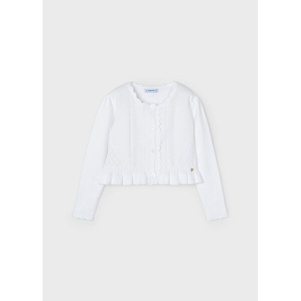 24-03354-030-L-4 ΖΑΚΕΤΑ ΠΛΕΧΤΗ ΔΙΑΤΡΗΤΗ ΛΕΥΚΗ ΚΟΡΙΤΣΙ MAYORAL 24-03354-030 - Image 1