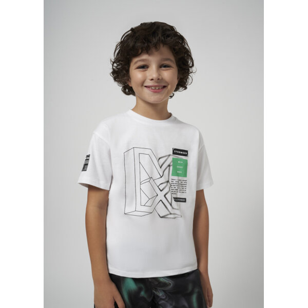 ΜΠΛΟΥΖΑ ΚΟΝΤΟΜΑΝΙΚΗ ΜΕ ΤΥΠΩΜΑ ΛΕΥΚΗ ΑΓΟΡΙ MAYORAL 24-06045-068 - Image 1