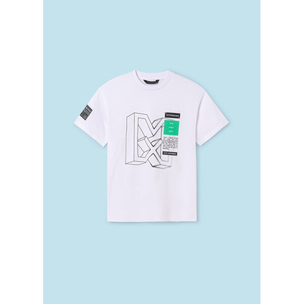 ΜΠΛΟΥΖΑ ΚΟΝΤΟΜΑΝΙΚΗ ΜΕ ΤΥΠΩΜΑ ΛΕΥΚΗ ΑΓΟΡΙ MAYORAL 24-06045-068 - Image 3