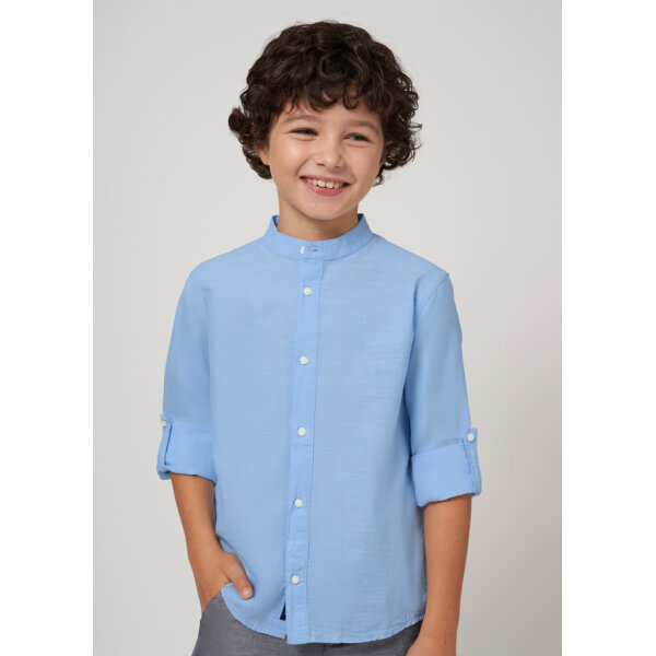 ΠΟΥΚΑΜΙΣΟ ΜΑΚΡΥΜΑΝΙΚΟ ΓΑΛΑΖΙΟ ΜΕ ΜΑΟ ΓΙΑΚΑ ΑΓΟΡΙ MAYORAL 24-06121-044 - Image 1