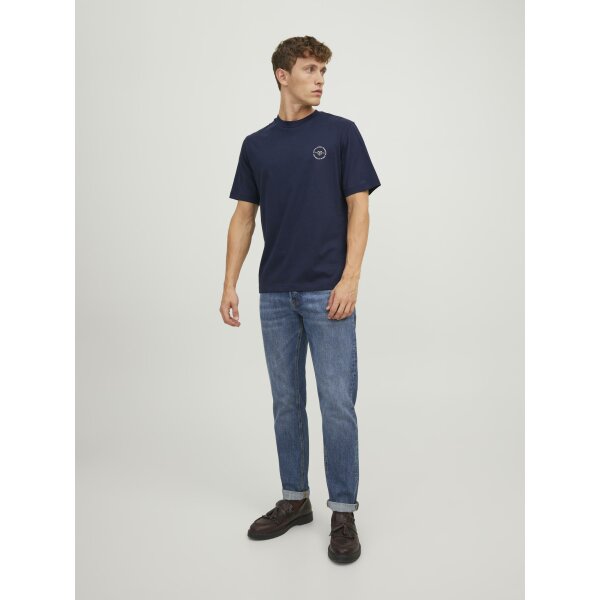 Ανδρική Μπλούζα Κοντομάνικη  Jack  & Jones 12241894 Μπλε - Image 3