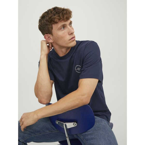 Ανδρική Μπλούζα Κοντομάνικη  Jack  & Jones 12241894 Μπλε - Image 7