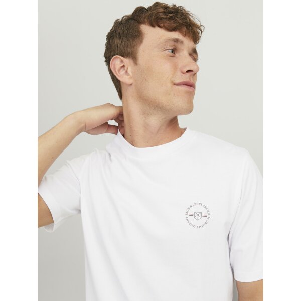 Ανδρική Μπλούζα Κοντομάνικη  Jack  & Jones 12241894 Λευκό - Image 4