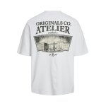 Ανδρική Μπλούζα Κοντομάνικη Oversize Fit Jack & Jones 12252644 Λευκό - Image 2