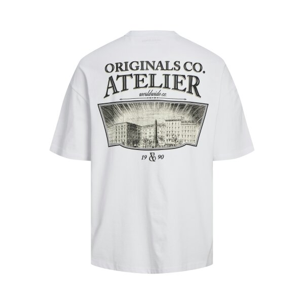 Ανδρική Μπλούζα Κοντομάνικη  Oversize Fit Jack  & Jones 12252644 Λευκό - Image 2