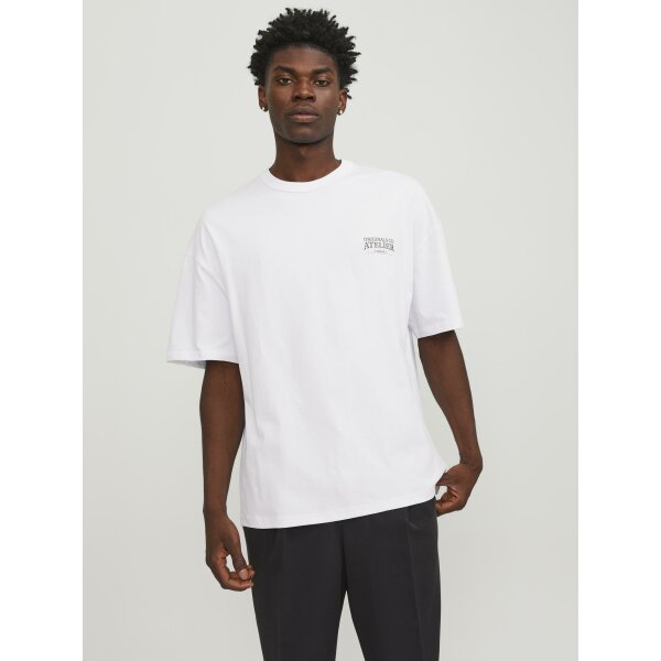 Ανδρική Μπλούζα Κοντομάνικη  Oversize Fit Jack  & Jones 12252644 Λευκό - Image 3